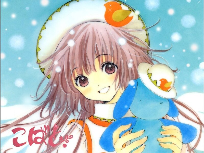 Anime girl with bird plush