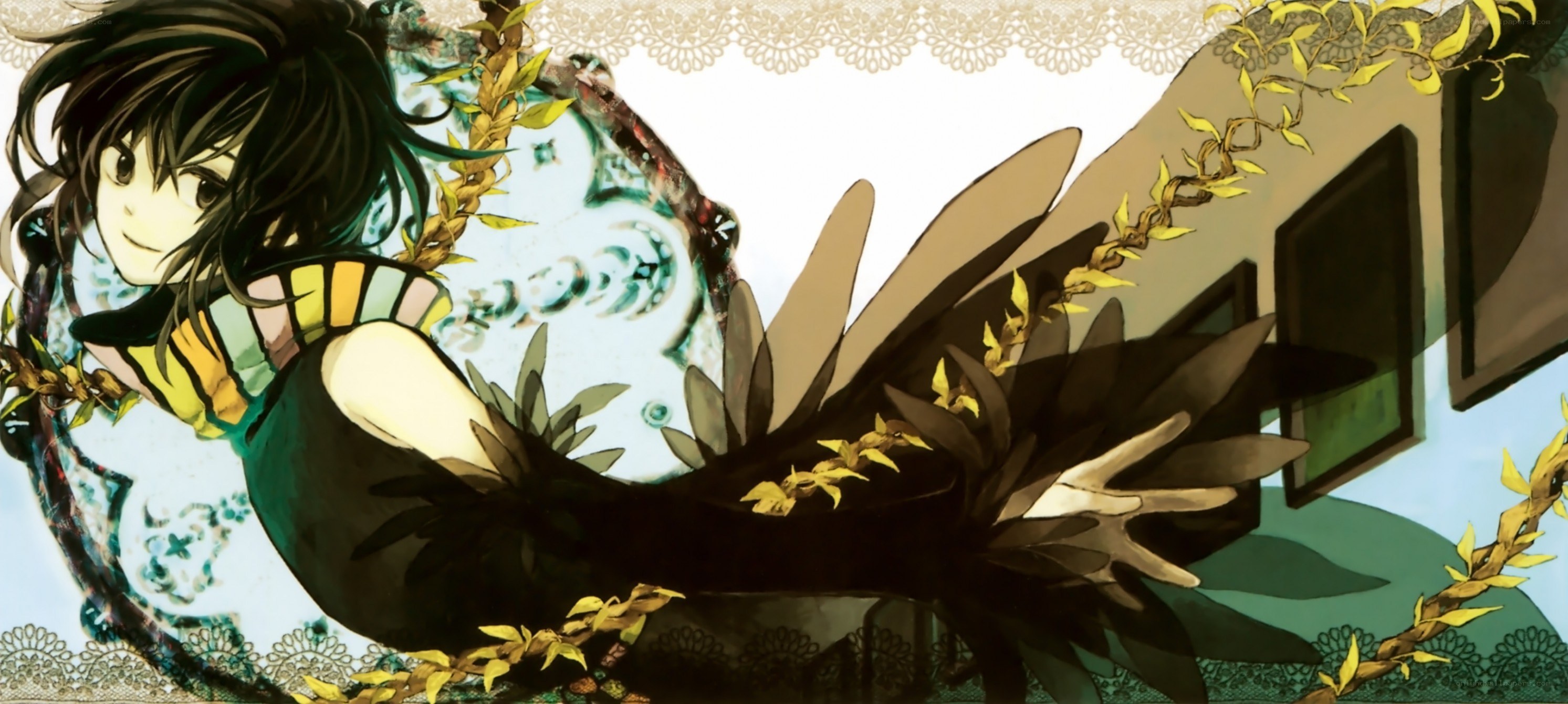 anime girl with bird wings