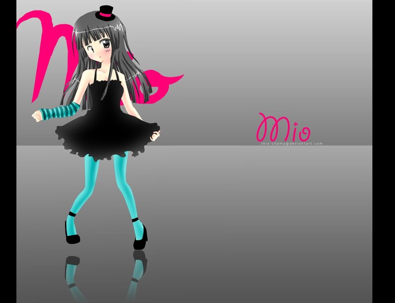 anime girl with black dress