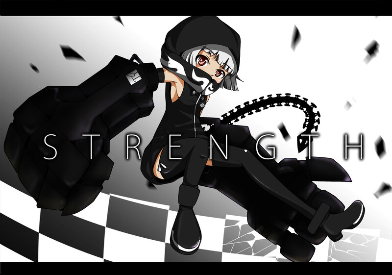 Anime Girl with Black Gloves
