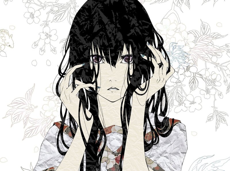 anime girl with black hair