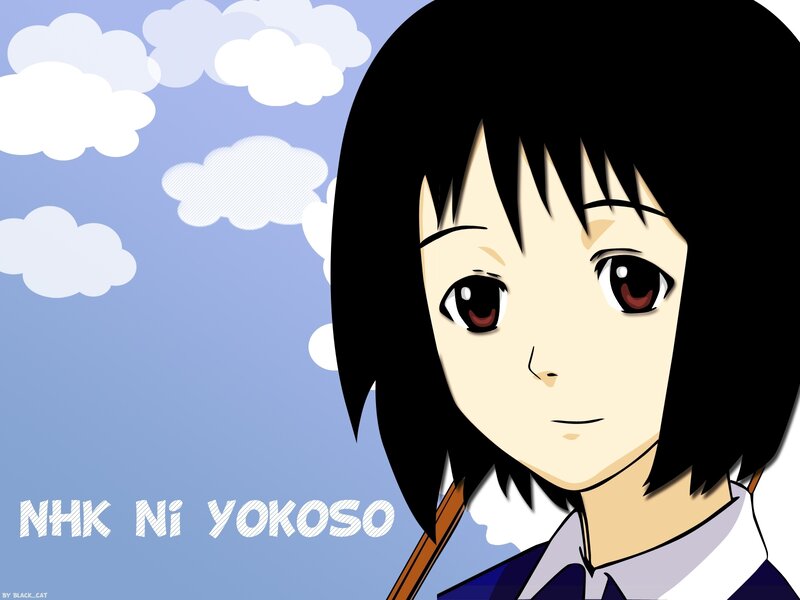 Anime Girl with Black Hair — Blue, Calm, Afternoon