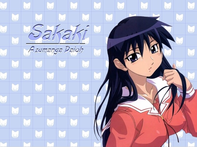 Anime Girl with Black Hair — Blue, Playful, School Uniform