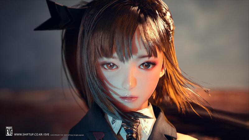Anime Girl with Black Hair — Brown, Dramatic, Sunset