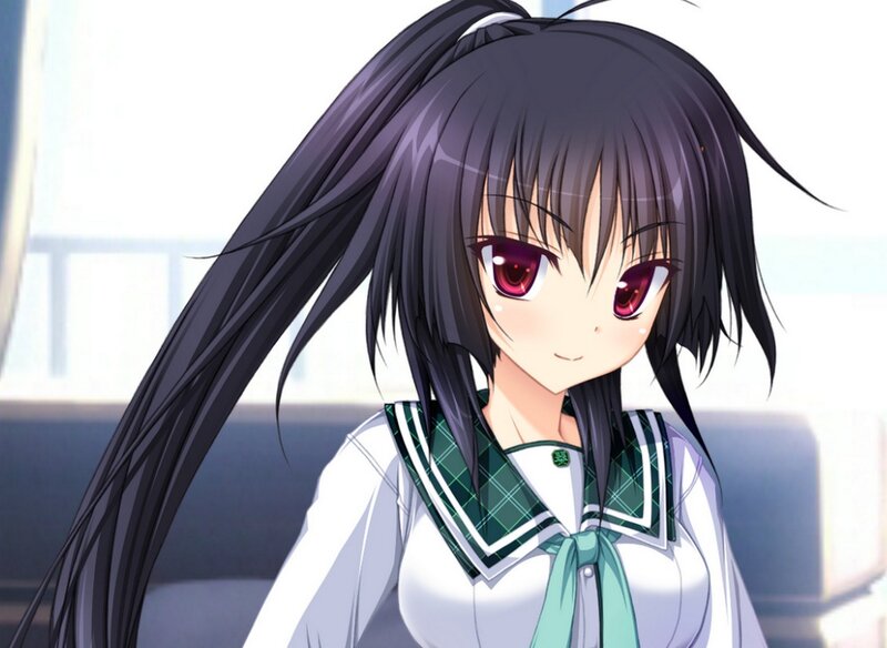 Anime Girl with Black Hair — Calm, Morning
