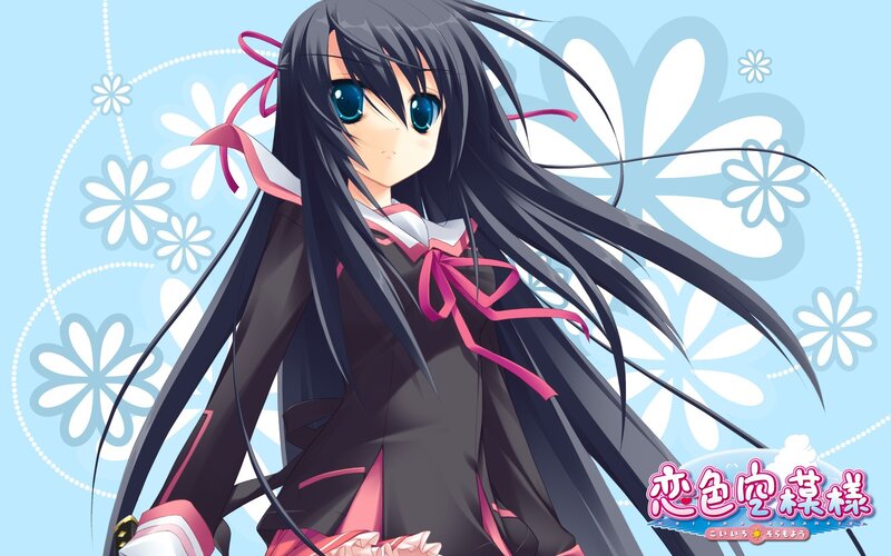Anime Girl with Black Hair — Calm, School Uniform