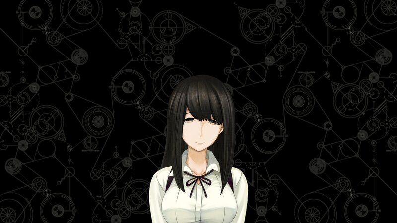 Anime Girl with Black Hair — Calm, White Shirt