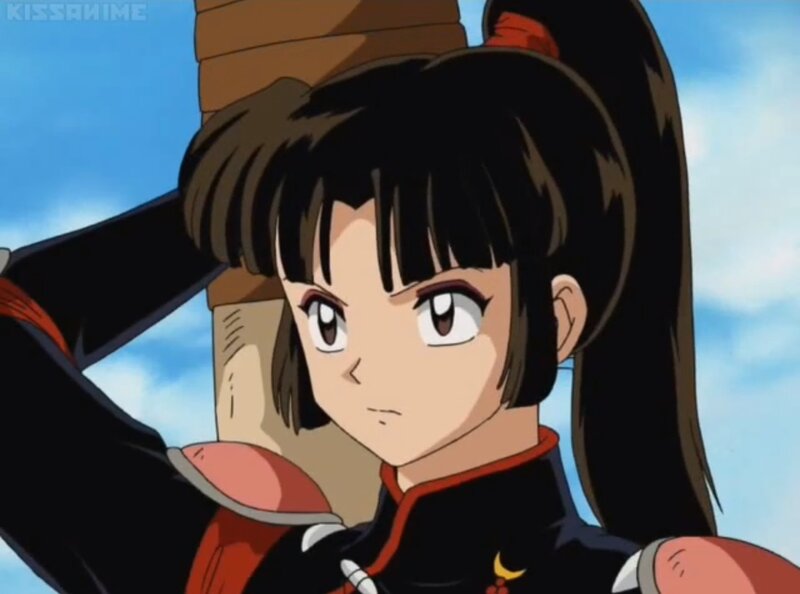 Anime Girl with Black Hair — Determined