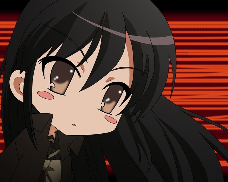 Anime Girl with Black Hair — Dramatic, Black Hair