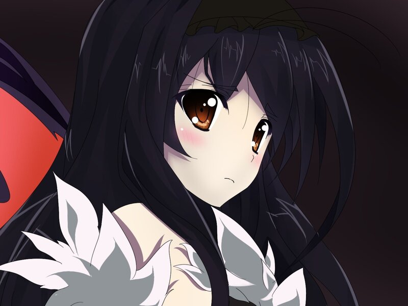 Anime Girl with Black Hair — Dramatic, Brown Eyes