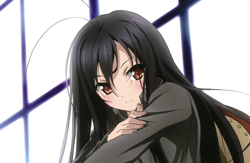 Anime Girl with Black Hair — Dramatic, Tears, Window