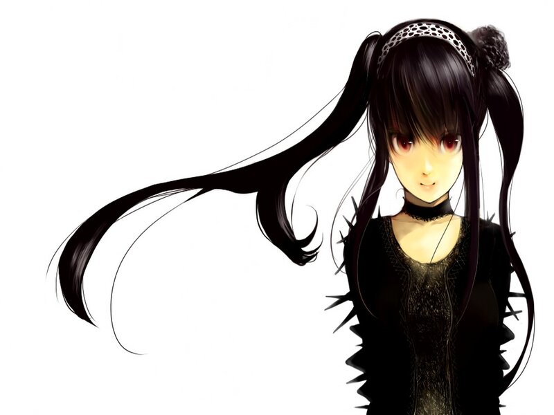 Anime Girl with Black Hair — Neutral, Headband