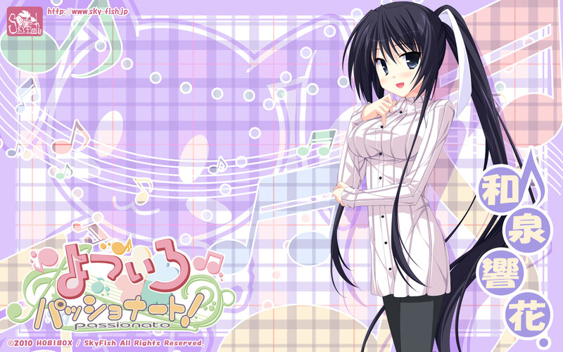 Anime Girl with Black Hair — Purple, Playful