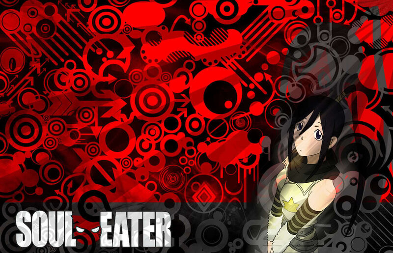Anime Girl with Black Hair — Red, Dramatic, Red and Black Background