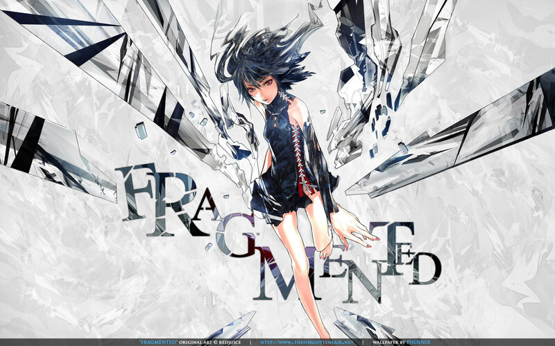 Anime Girl with Black Hair — White, Dramatic