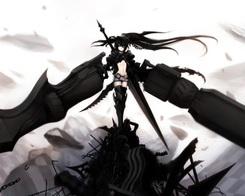 anime girl with black wings