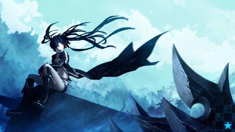 anime girl with black wings