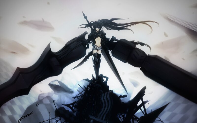 anime girl with black wings