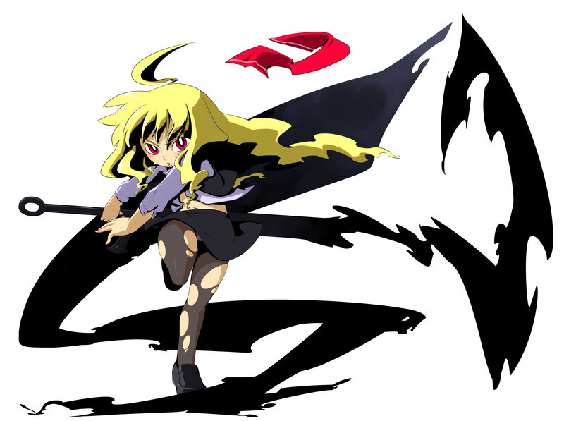 anime girl with black wings