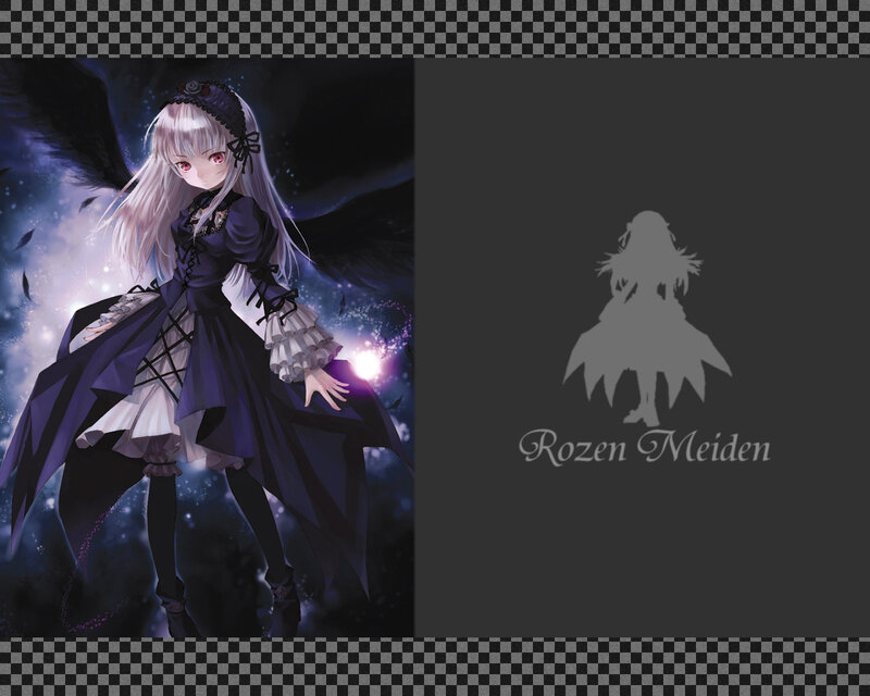 Anime girl with black wings