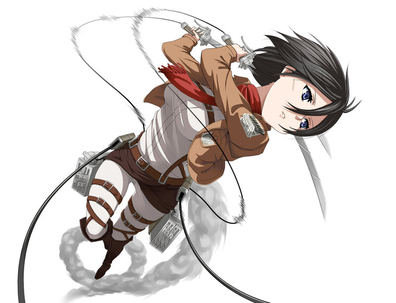 Anime Girl with Blades — Brown