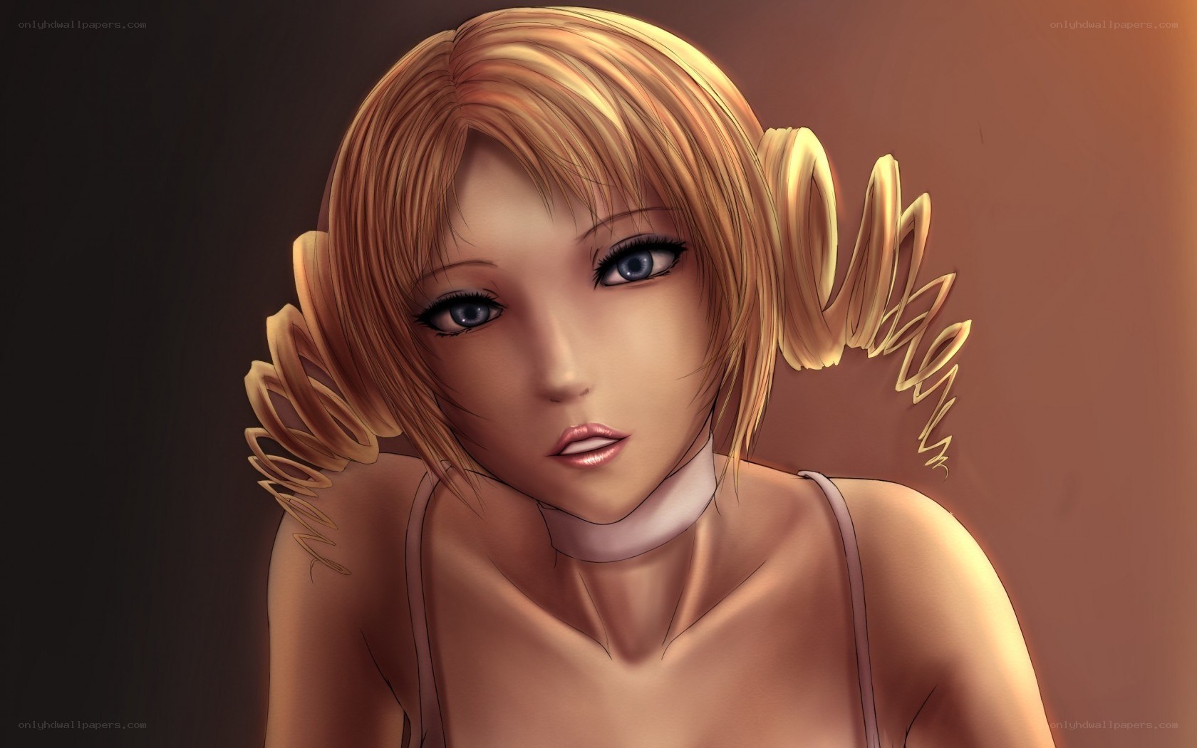 anime girl with blonde hair