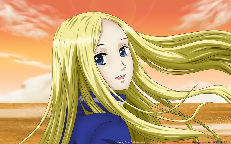 Anime girl with blonde hair