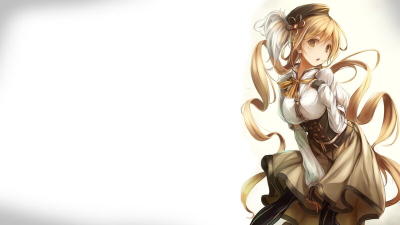 Anime Girl with Blonde Hair — Beige