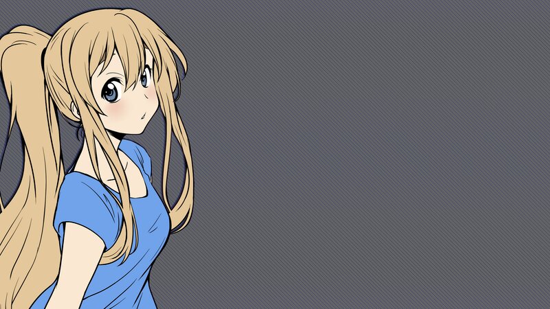 Anime Girl with Blonde Hair — Blue, Neutral