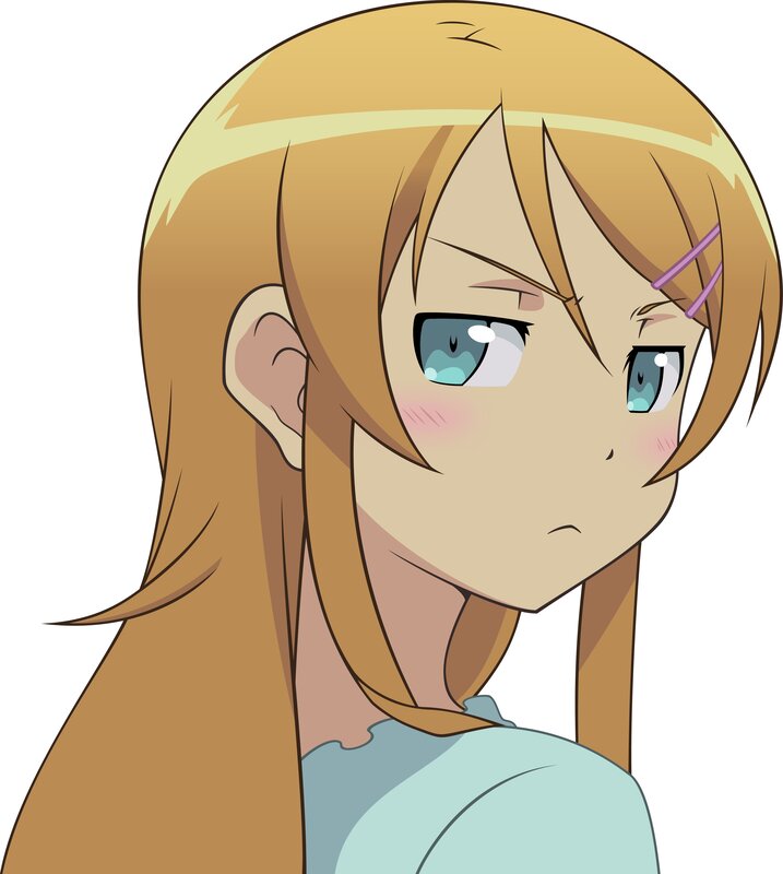 Anime Girl with Blonde Hair — Brown, Neutral, Blonde Hair