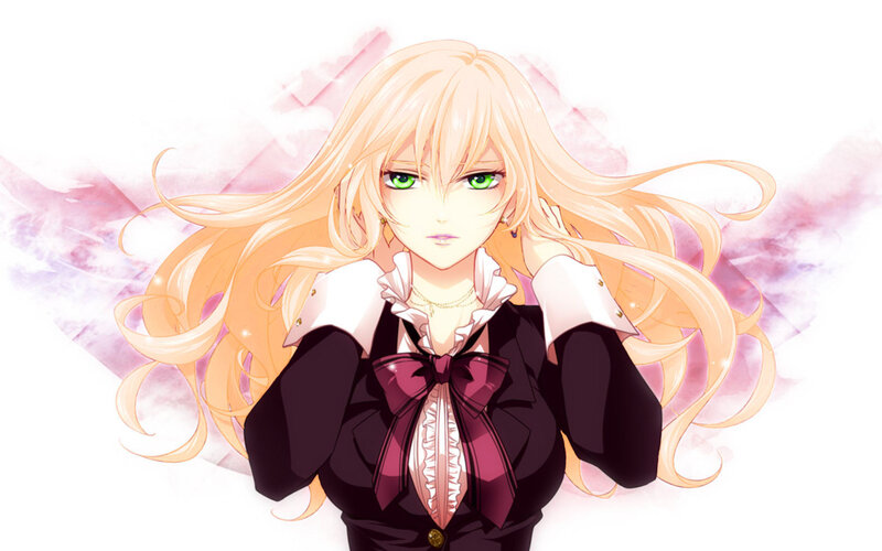 Anime Girl with Blonde Hair — Dramatic