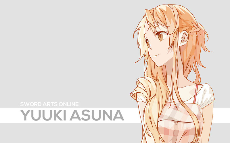 Anime Girl with Blonde Hair — Orange, Calm, Text