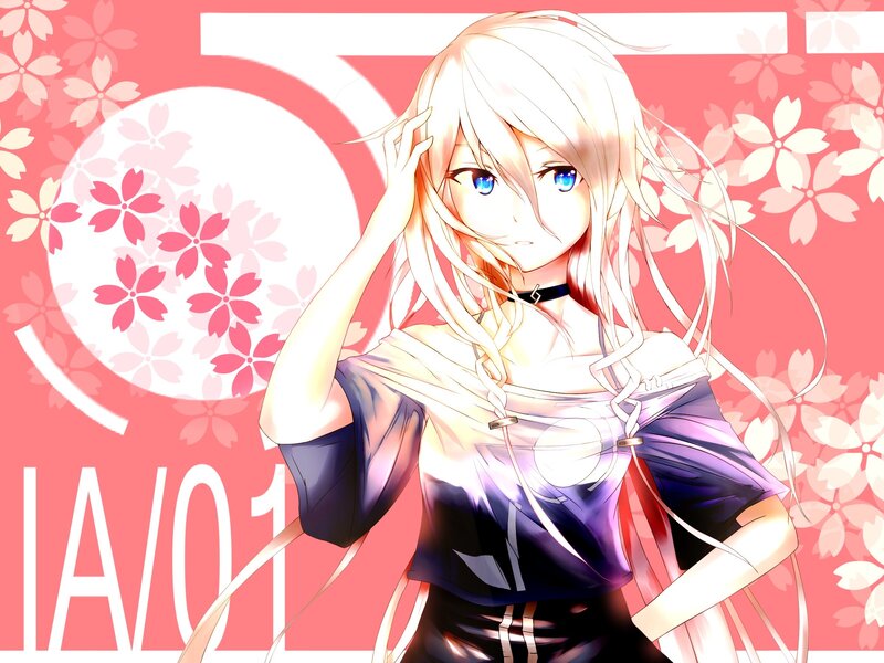 Anime Girl with Blonde Hair — Pink, Calm, Spring