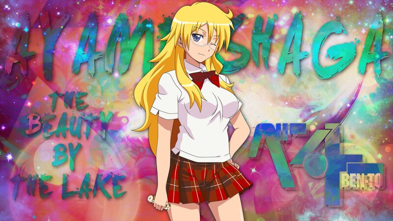 Anime Girl with Blonde Hair — Pink, Vibrant