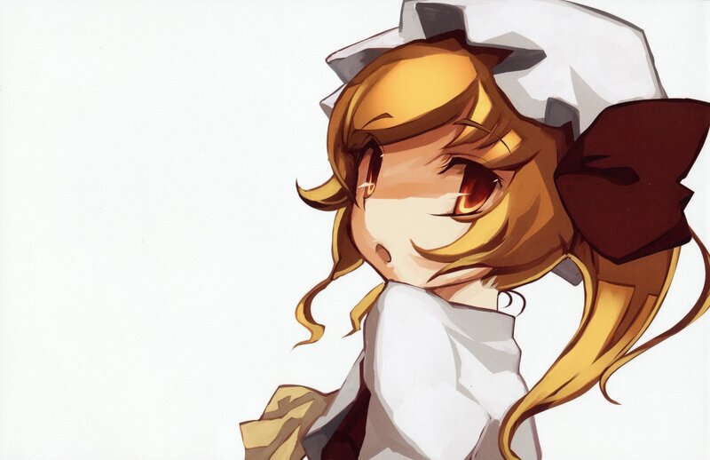 Anime Girl with Blonde Hair — White, Calm, Manga