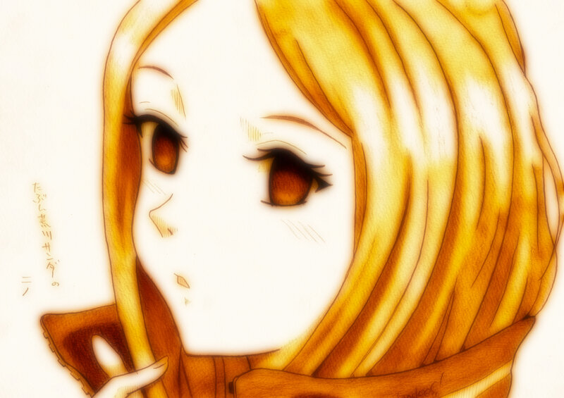 Anime Girl with Blonde Hair — Yellow, Calm, Manga