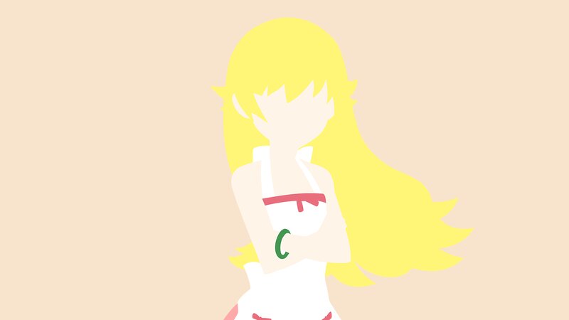 Anime Girl with Blonde Hair — Yellow, Calm, Minimalist