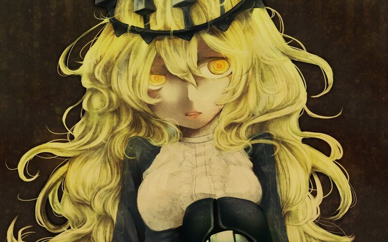 Anime Girl with Blonde Hair — Yellow, Dramatic, Digital Art