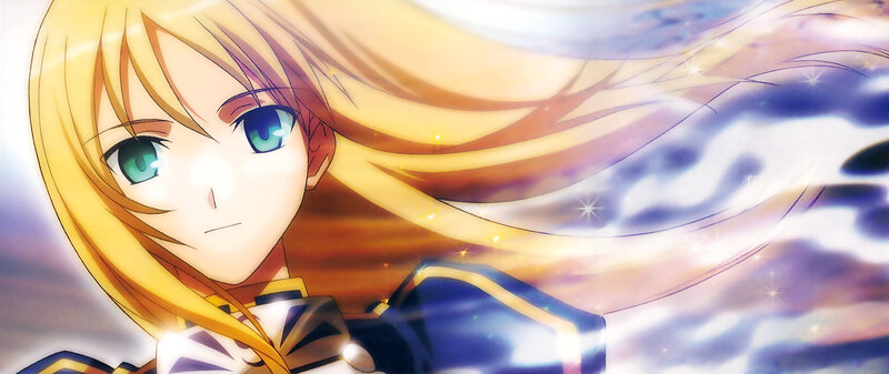 Anime Girl with Blonde Hair — Yellow, Dramatic