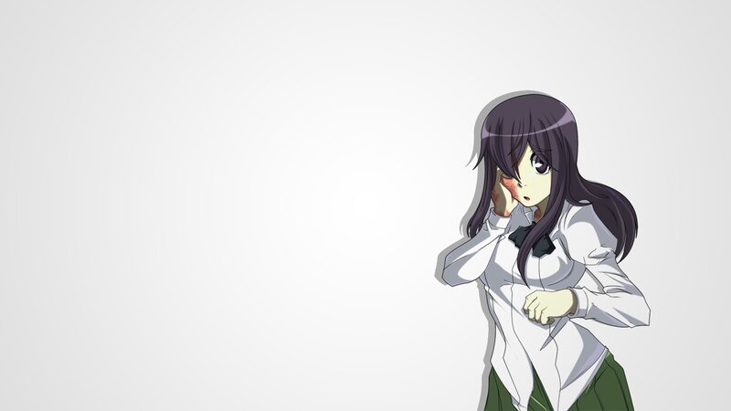 anime girl with blood on face