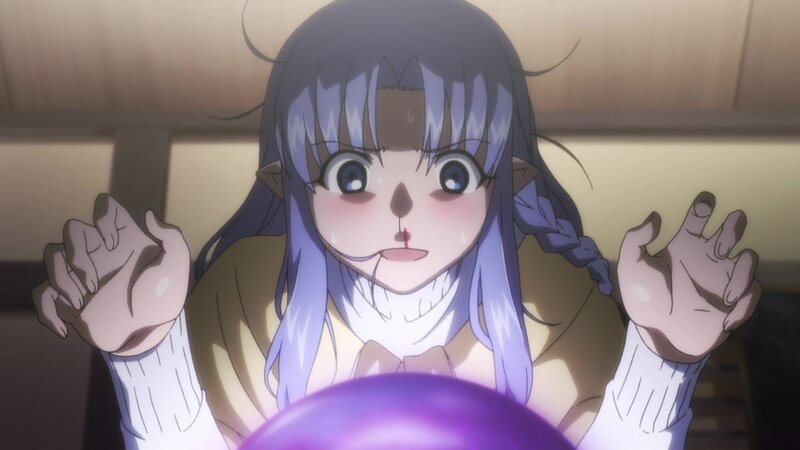 anime girl with blood on face