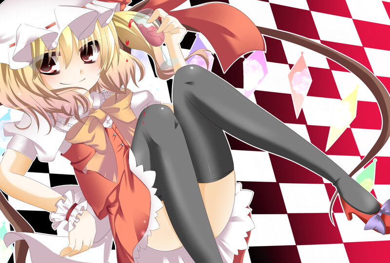 anime girl with blood on face