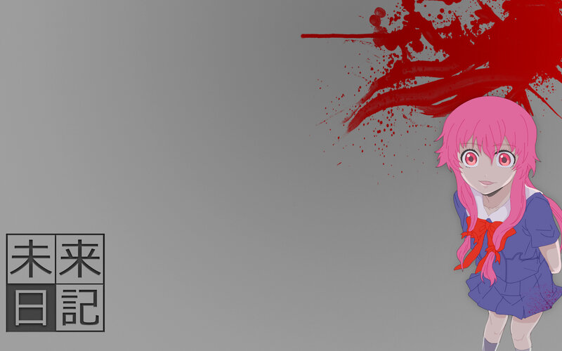 Anime girl with blood splatter