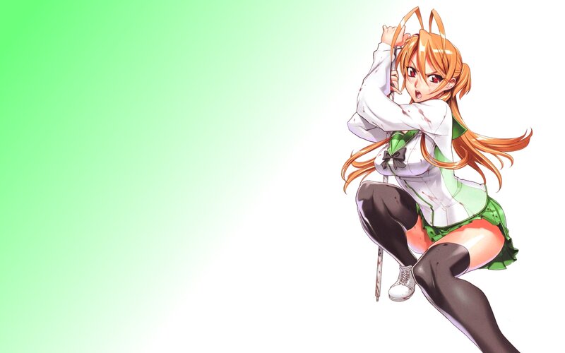 anime girl with blood-stained clothes