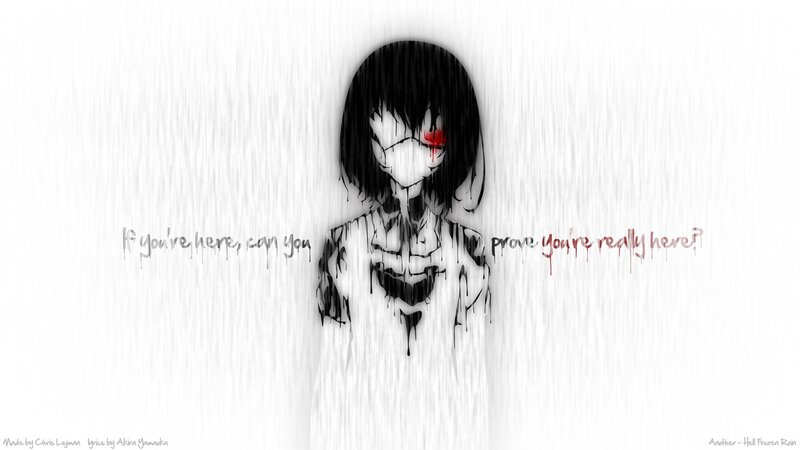 Anime Girl with Bloodied Face — Black