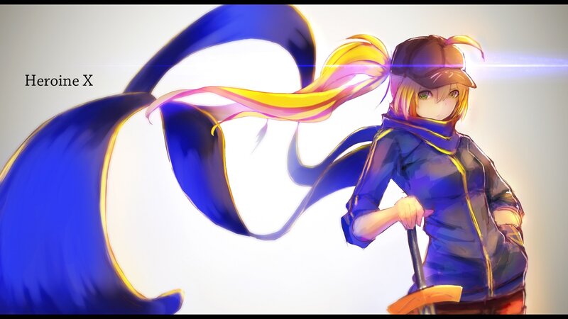 Anime Girl with Blue Cloak