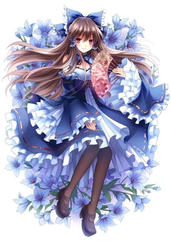 anime girl with blue dress