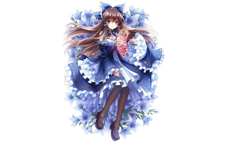 anime girl with blue dress