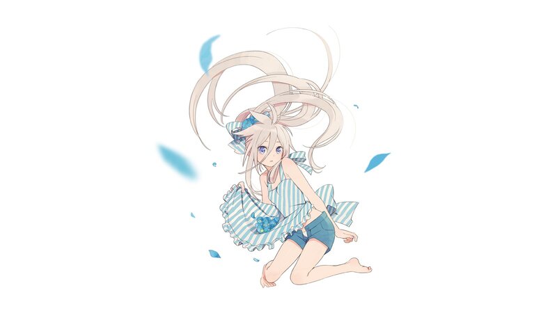 anime girl with blue dress