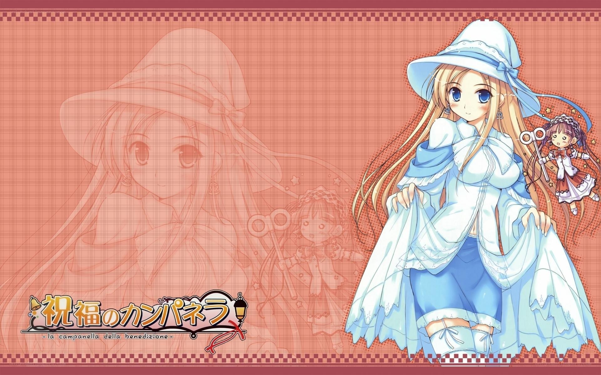 Anime girl with blue dress